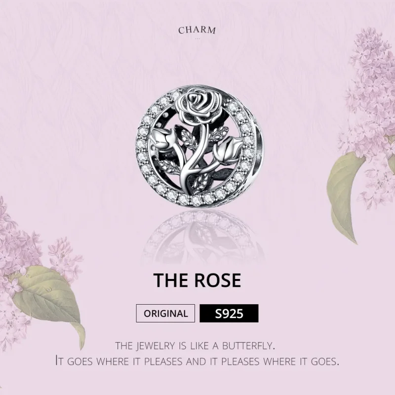 (zdjęcie do) Charms Typu Pandora Kwiat róży - SCC1189 - Wyświetl 2