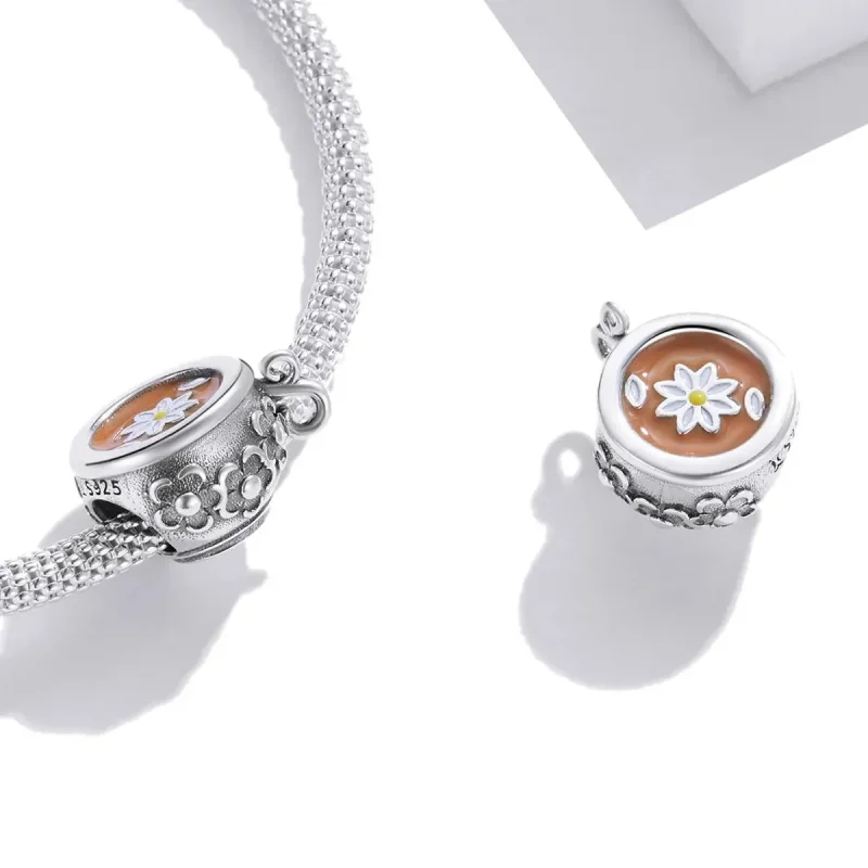 (zdjęcie do) Charms Typu Pandora Kwiatowa Filiżanka - SCC1915 - Wyświetl 4