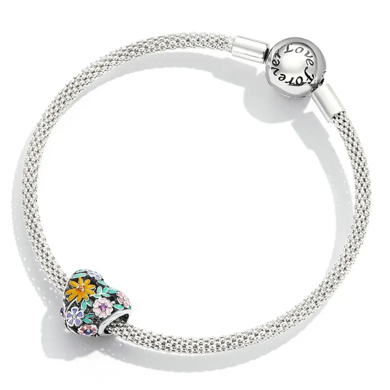 (zdjęcie do) Charms Typu Pandora Kwiatowe serce - BSC590 - Wyświetl 4