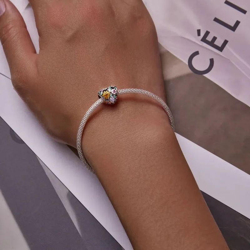 (zdjęcie do) Charms Typu Pandora Kwiatowe serce - BSC590 - Wyświetl 5