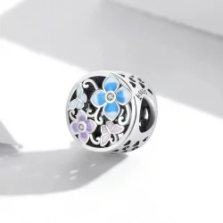 Charms Typu Pandora Kwiaty i motyle - SCC2061