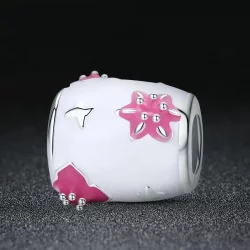 Charms Typu Pandora Kwiaty i motyle - SCC446