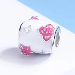 Charms Typu Pandora Kwiaty i motyle - SCC446