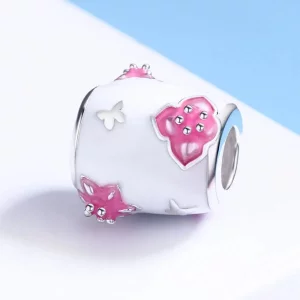 Charms Typu Pandora Kwiaty i motyle - SCC446