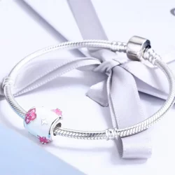 Charms Typu Pandora Kwiaty i motyle - SCC446