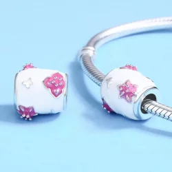 Charms Typu Pandora Kwiaty i motyle - SCC446