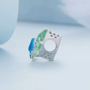 Charms Typu Pandora Kwiaty i ptaki - BSC646