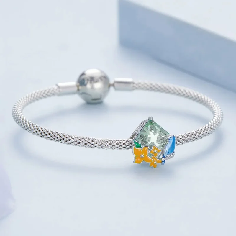 (zdjęcie do) Charms Typu Pandora Kwiaty i ptaki - BSC646 - Wyświetl 4