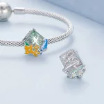 Charms Typu Pandora Kwiaty i ptaki - BSC646