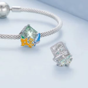 Charms Typu Pandora Kwiaty i ptaki - BSC646