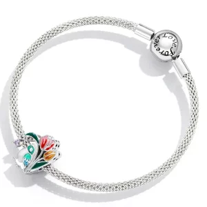 Charms Typu Pandora Kwiaty i ptaki - deszcz - SCC2193