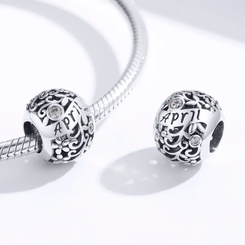 (zdjęcie do) Charms Typu Pandora Kwietniowy kamień narodzin - SCC1385-4 - Wyświetl 3