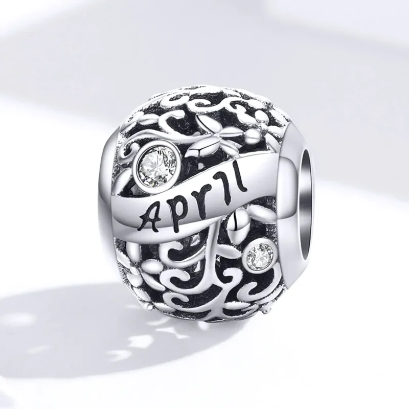 (zdjęcie do) Charms Typu Pandora Kwietniowy kamień narodzin - SCC1385-4 - Wyświetl 4
