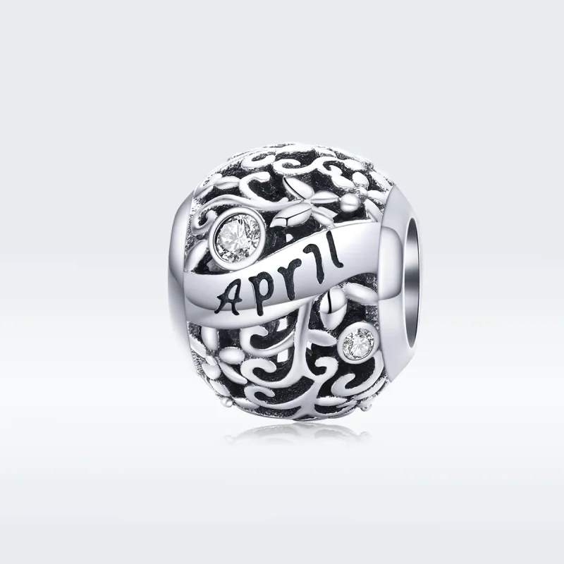 (zdjęcie do) Charms Typu Pandora Kwietniowy kamień narodzin - SCC1385-4 - Wyświetl 5
