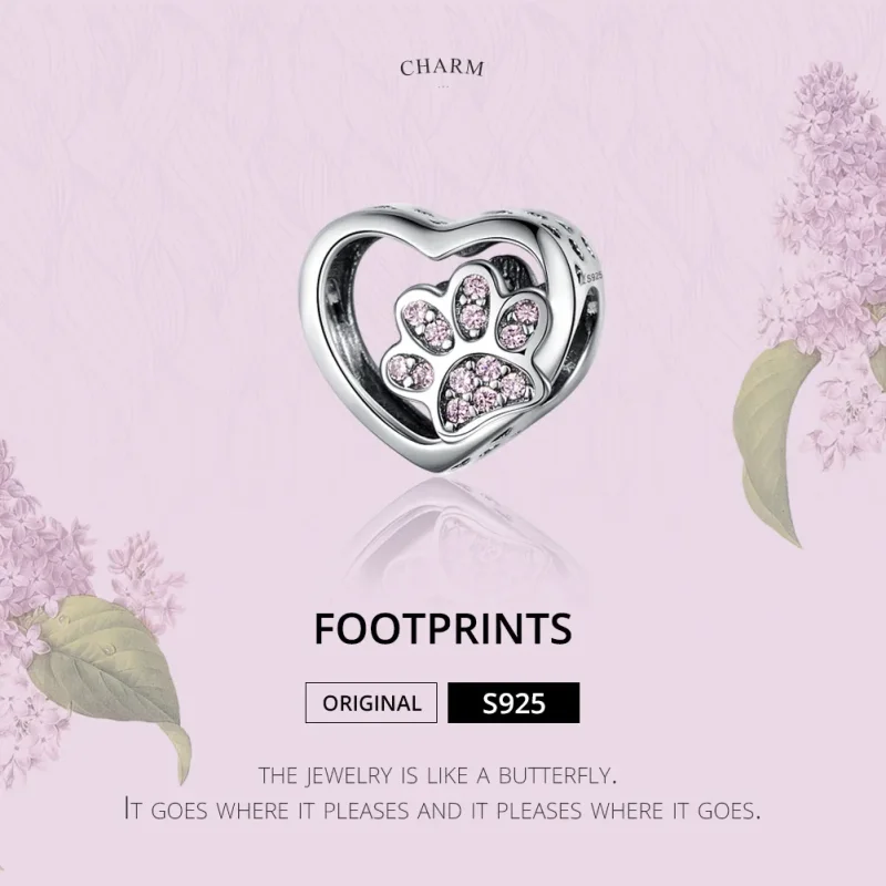 (zdjęcie do) Charms Typu Pandora Ślad zwierzęcia - SCC1191 - Wyświetl 2