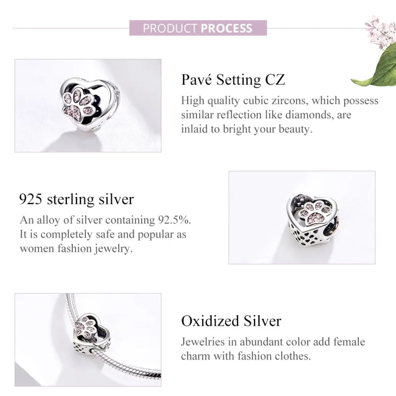 (zdjęcie do) Charms Typu Pandora Ślad zwierzęcia - SCC1191 - Wyświetl 4