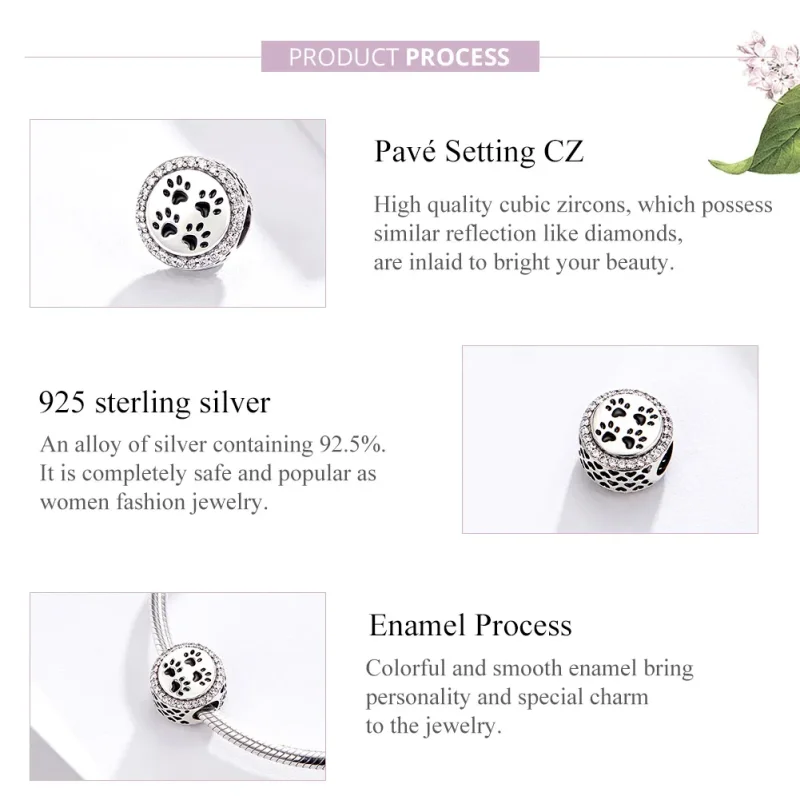(zdjęcie do) Charms Typu Pandora Ślady - SCC1186 - Wyświetl 4