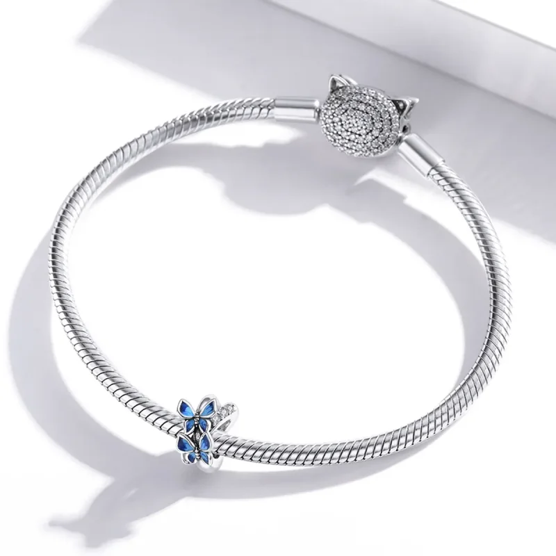 (zdjęcie do) Charms Typu Pandora Latające Motyle - SCC1731 - Wyświetl 3