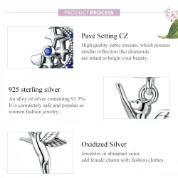 Charms Typu Pandora Latający Kot - SCC1551
