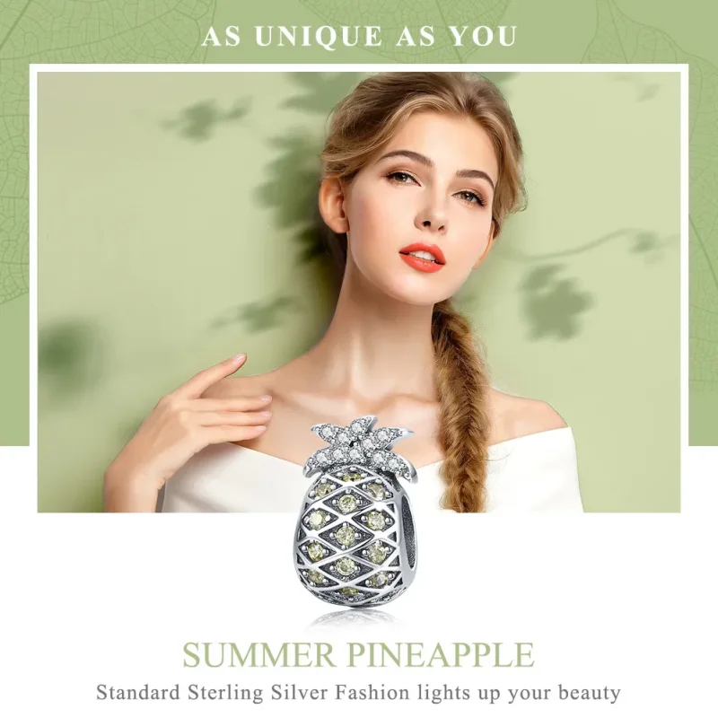 (zdjęcie do) Charms Typu Pandora Letni ananas - SCC936 - Wyświetl 6