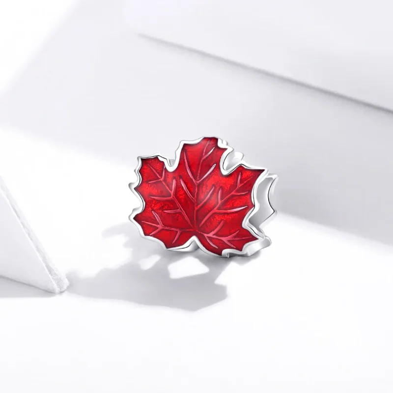 (zdjęcie do) Charms Typu Pandora liść klonu - BSC335 - Wyświetl 2
