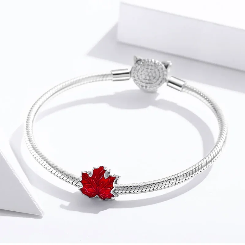 (zdjęcie do) Charms Typu Pandora liść klonu - BSC335 - Wyświetl 3