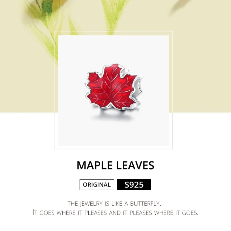(zdjęcie do) Charms Typu Pandora liść klonu - BSC335 - Wyświetl 6