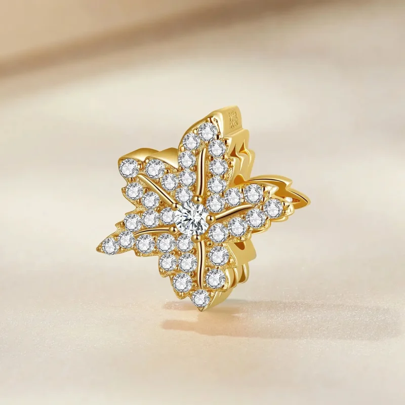 (zdjęcie do) Charms Typu Pandora liść klonu - BSC673 - Wyświetl 2