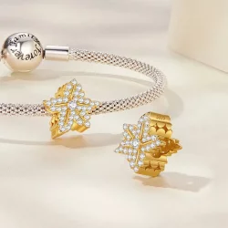Charms Typu Pandora liść klonu - BSC673