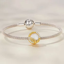Charms Typu Pandora Liść Opalu - BSC671