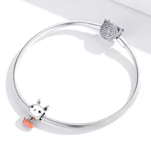 Charms Typu Pandora Śliczna Królicza Marchewka - BSC272