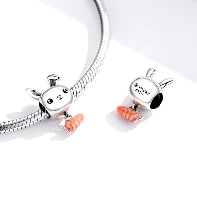 (zdjęcie do) Charms Typu Pandora Śliczna Królicza Marchewka - BSC272 - Wyświetl 4