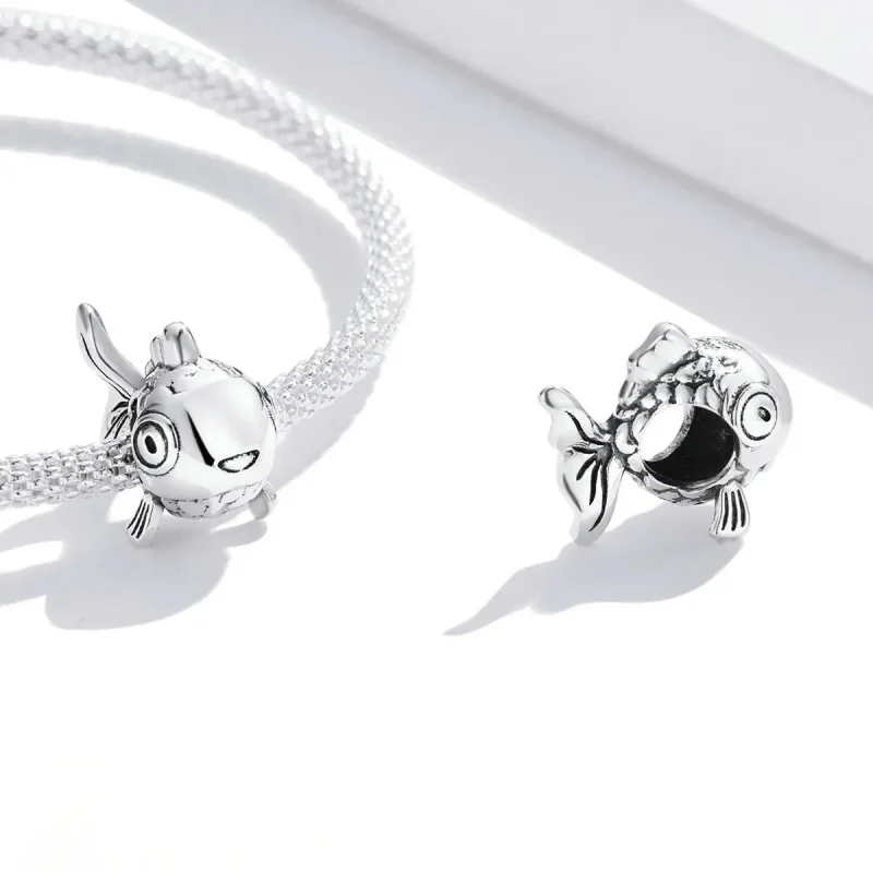 (zdjęcie do) Charms Typu Pandora Śliczna złota rybka - BSC543 - Wyświetl 4