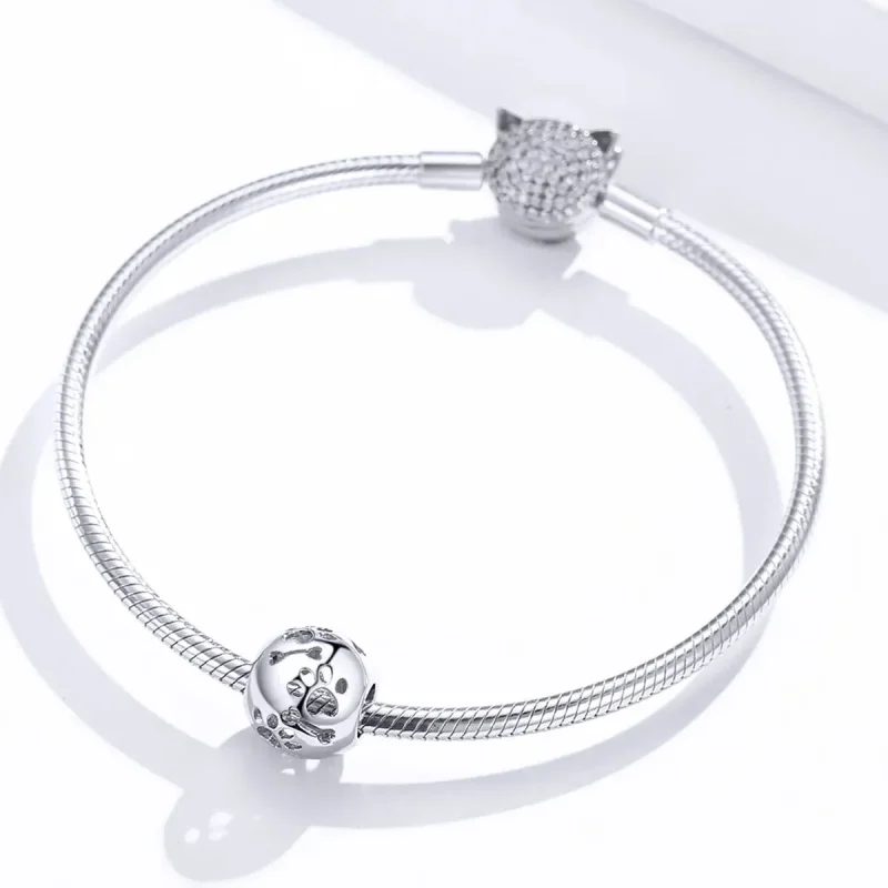 (zdjęcie do) Charms Typu Pandora Śliczne ślady zwierzaka - BSC140 - Wyświetl 3