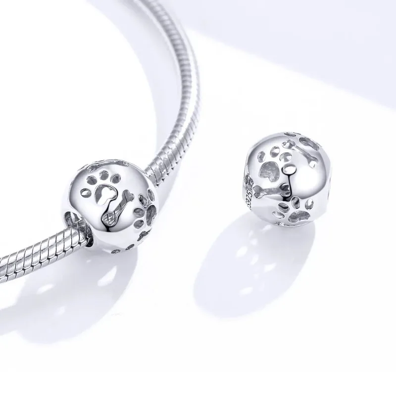 (zdjęcie do) Charms Typu Pandora Śliczne ślady zwierzaka - BSC140 - Wyświetl 4