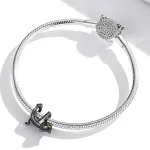Charms Typu Pandora Śliczny Czarny Kot - BSC520