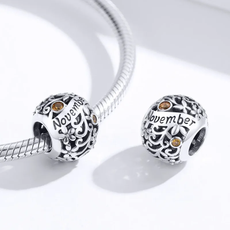 (zdjęcie do) Charms Typu Pandora Listopadowy kamień narodzin - SCC1385-11 - Wyświetl 2