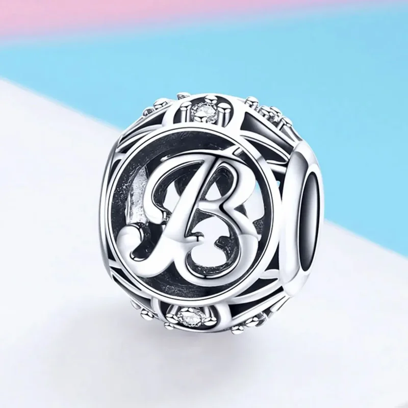 (zdjęcie do) Charms Typu Pandora Litera b - SCC738-B - Wyświetl 2