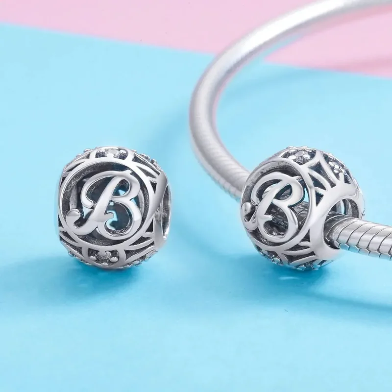 (zdjęcie do) Charms Typu Pandora Litera b - SCC738-B - Wyświetl 3