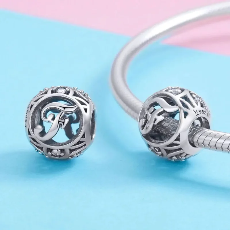 (zdjęcie do) Charms Typu Pandora Litera-F - SCC738-F - Wyświetl 3