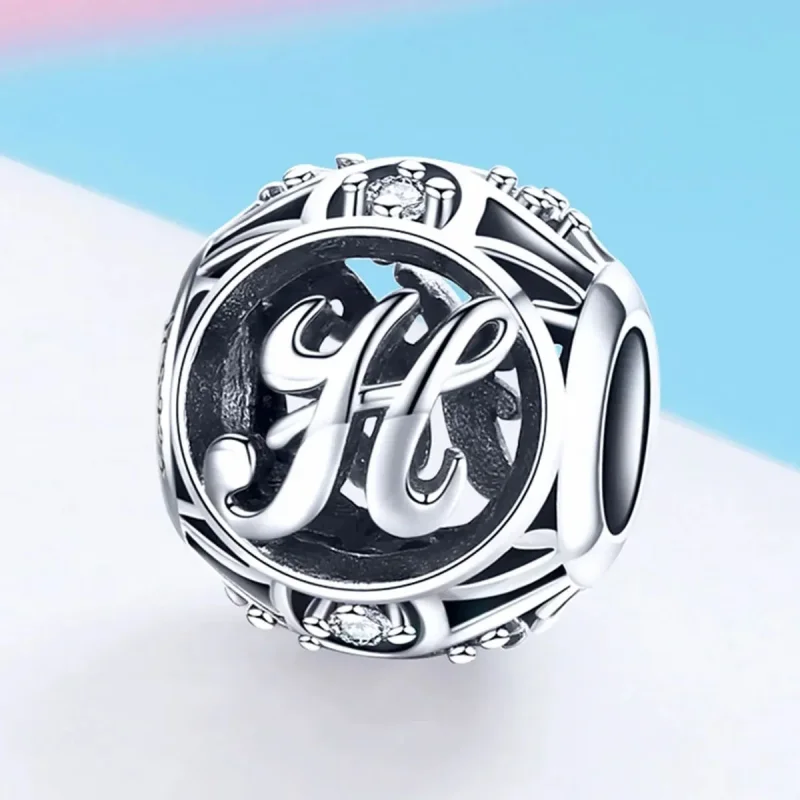 (zdjęcie do) Charms Typu Pandora Litera H - SCC738-H - Wyświetl 2