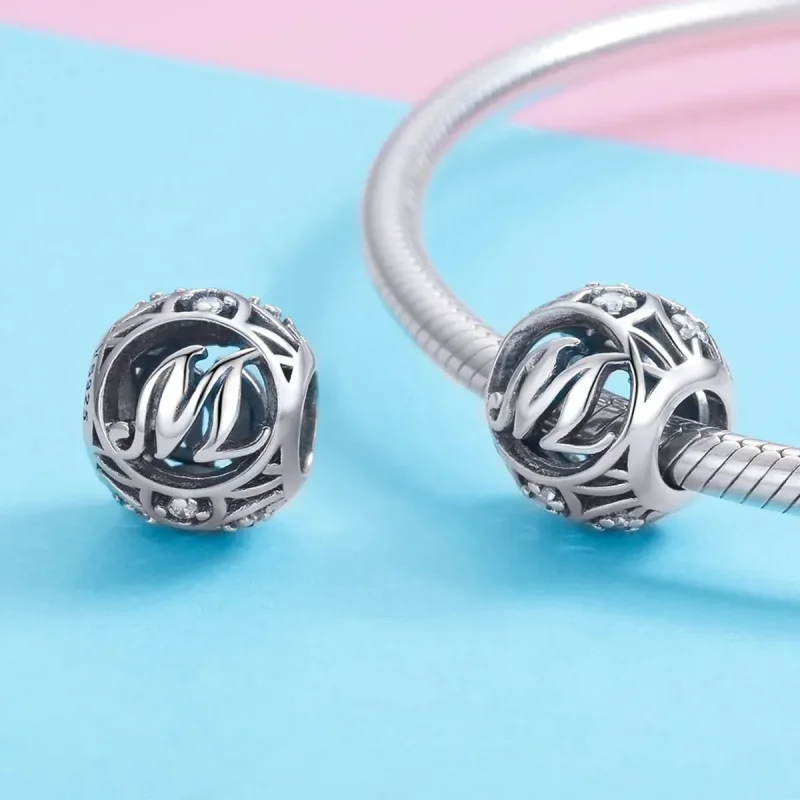 (zdjęcie do) Charms Typu Pandora Litera-M - SCC738-M - Wyświetl 3