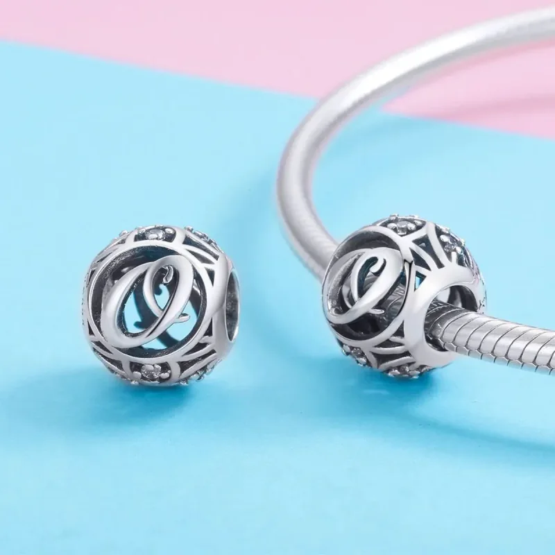(zdjęcie do) Charms Typu Pandora Litera-O - SCC738-O - Wyświetl 3