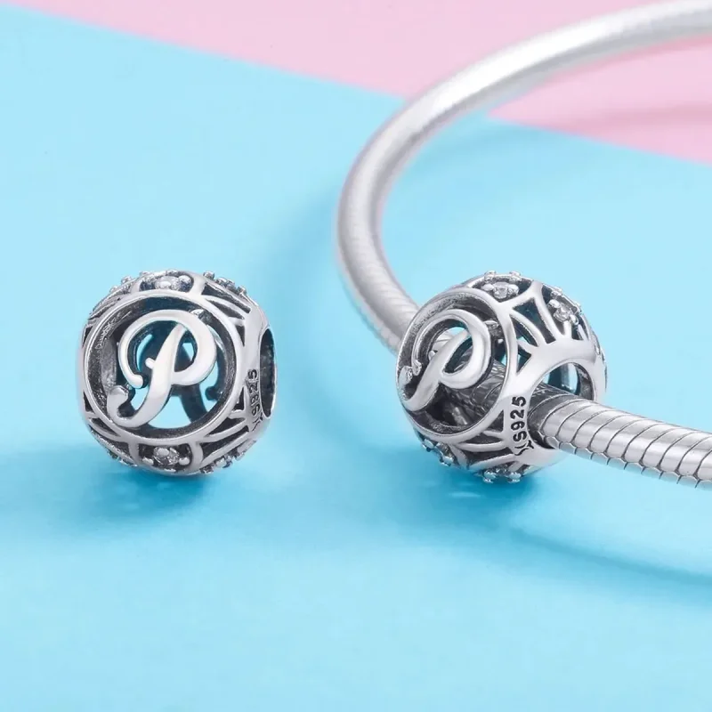 (zdjęcie do) Charms Typu Pandora Litera-P - SCC738-P - Wyświetl 3