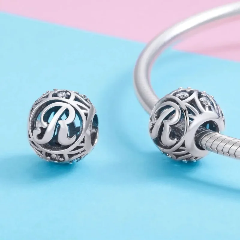(zdjęcie do) Charms Typu Pandora Litera-R - SCC738-R - Wyświetl 3