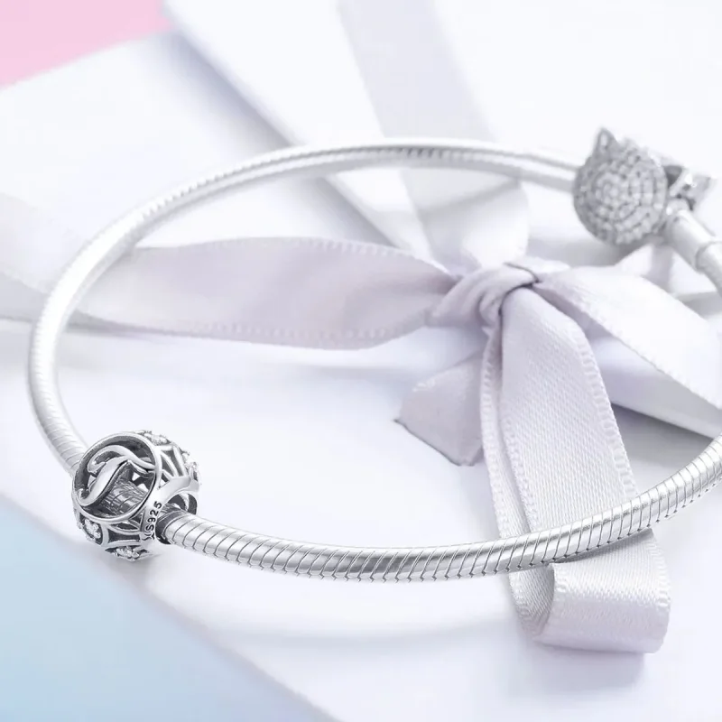 (zdjęcie do) Charms Typu Pandora Litera-T - SCC738-T - Wyświetl 4