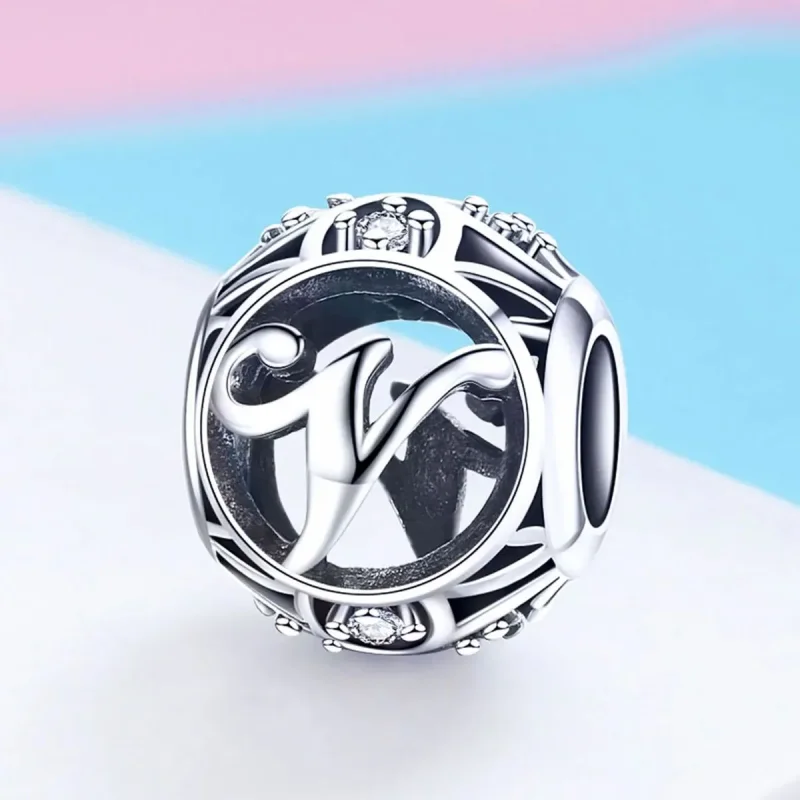 (zdjęcie do) Charms Typu Pandora Litera-V - SCC738-V - Wyświetl 2