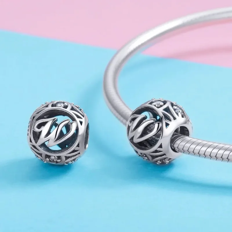 (zdjęcie do) Charms Typu Pandora Litera w - SCC738-W - Wyświetl 3