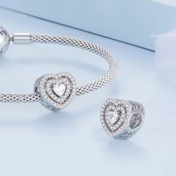Charms Typu Pandora Lśniące Serce - BSC662