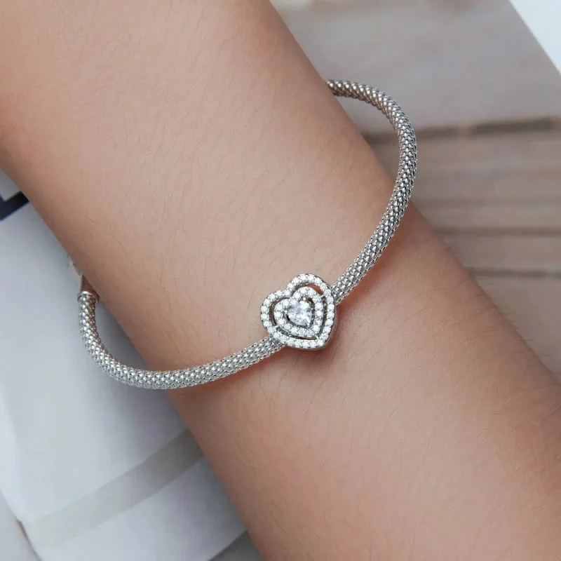 (zdjęcie do) Charms Typu Pandora Lśniące Serce - BSC662 - Wyświetl 6